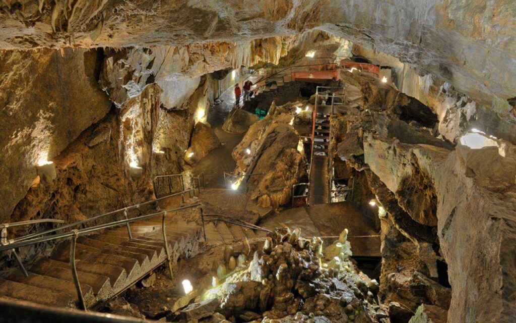 inside crystal cave 